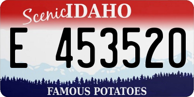 ID license plate E453520