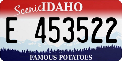 ID license plate E453522