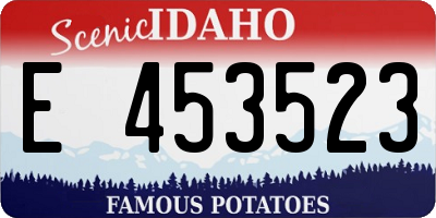 ID license plate E453523