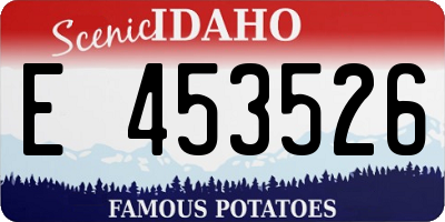 ID license plate E453526