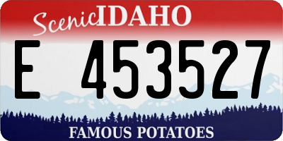 ID license plate E453527