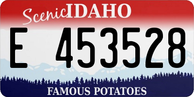 ID license plate E453528