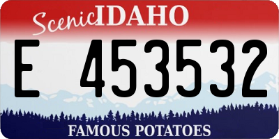 ID license plate E453532
