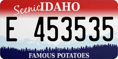 ID license plate E453535
