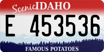 ID license plate E453536