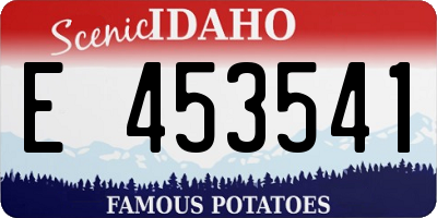 ID license plate E453541