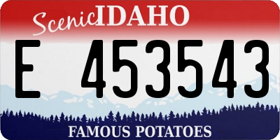 ID license plate E453543