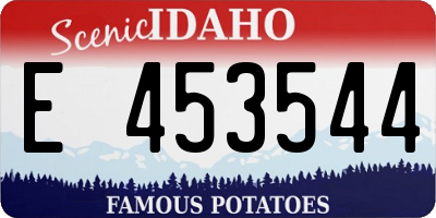 ID license plate E453544
