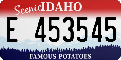 ID license plate E453545