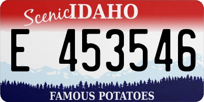 ID license plate E453546