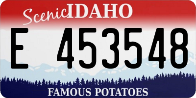 ID license plate E453548