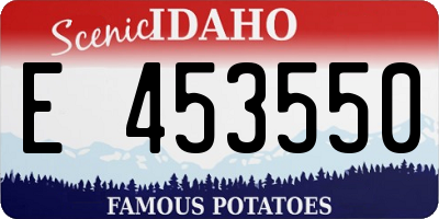 ID license plate E453550