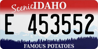 ID license plate E453552