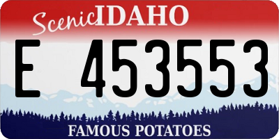 ID license plate E453553