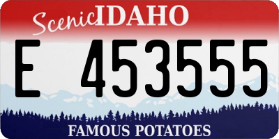 ID license plate E453555