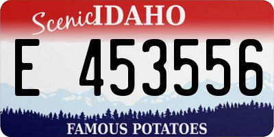 ID license plate E453556