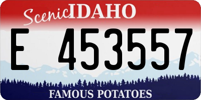 ID license plate E453557