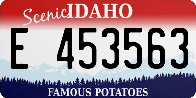 ID license plate E453563