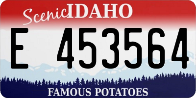 ID license plate E453564