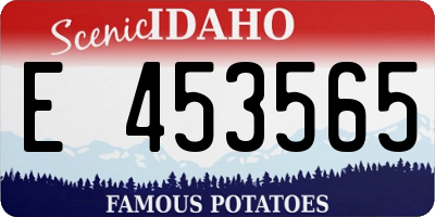 ID license plate E453565