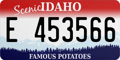 ID license plate E453566