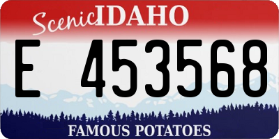 ID license plate E453568