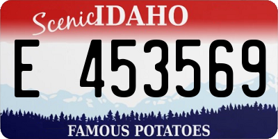 ID license plate E453569