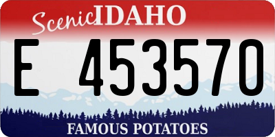 ID license plate E453570