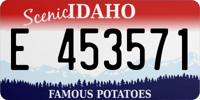 ID license plate E453571