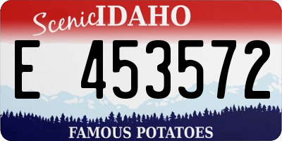 ID license plate E453572