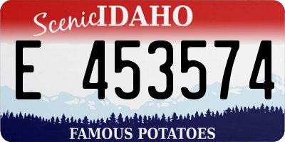 ID license plate E453574