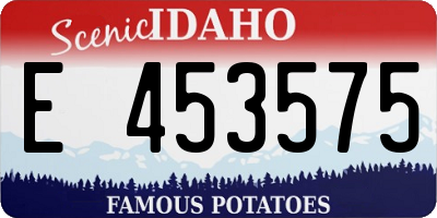 ID license plate E453575