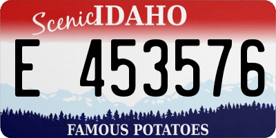 ID license plate E453576