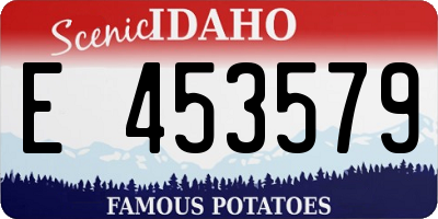 ID license plate E453579