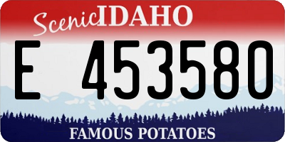 ID license plate E453580
