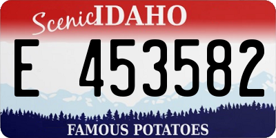 ID license plate E453582