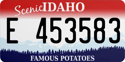 ID license plate E453583