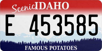 ID license plate E453585