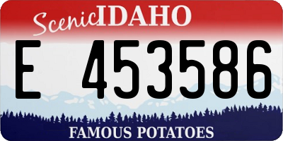 ID license plate E453586