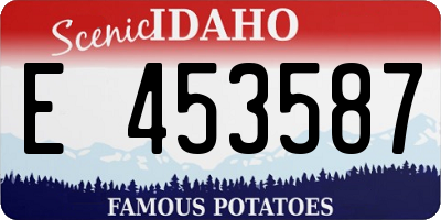 ID license plate E453587