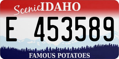 ID license plate E453589