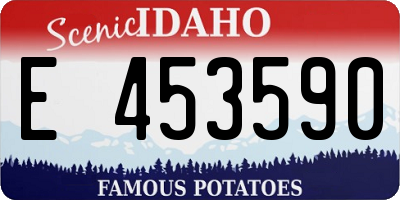 ID license plate E453590