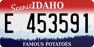 ID license plate E453591