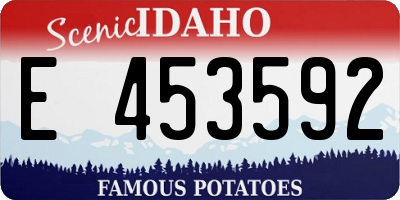 ID license plate E453592