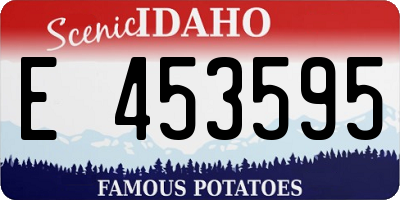 ID license plate E453595
