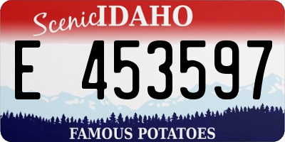 ID license plate E453597