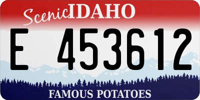 ID license plate E453612