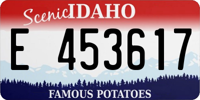 ID license plate E453617