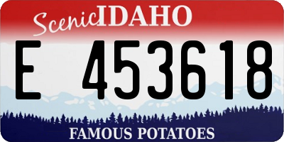 ID license plate E453618