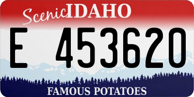 ID license plate E453620